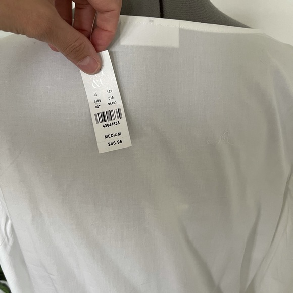 New York and Co white cotton tie top - Picture 7 of 11